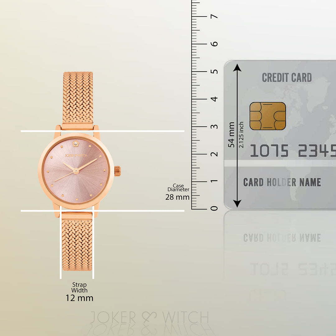 Zenith Pink Small Dial Rose Gold Mesh Strap Women's Watch