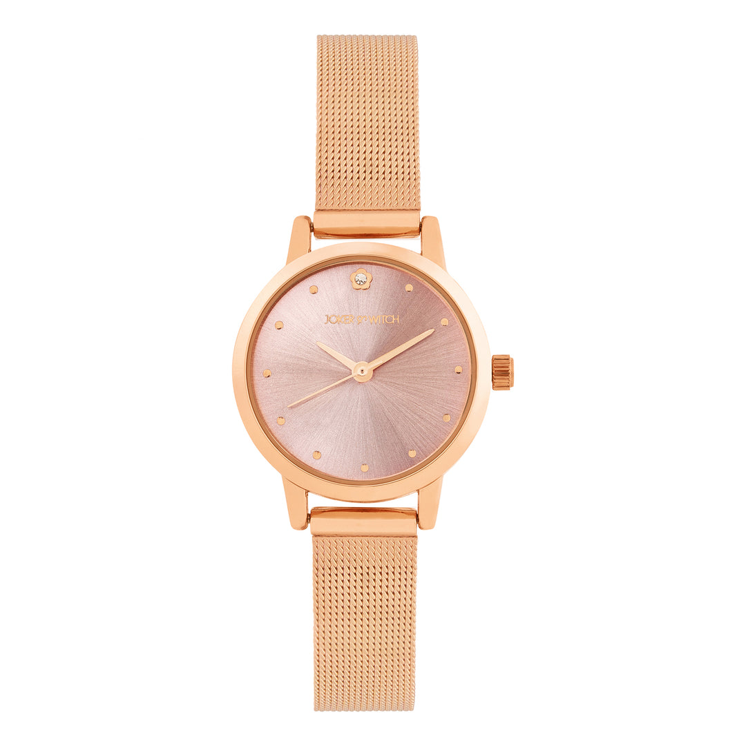 Zenith Pink Small Dial Rose Gold Mesh Strap Women's Watch