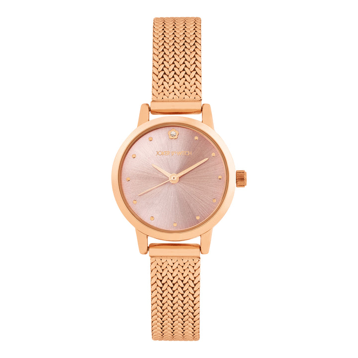 Zenith Pink Small Dial Rose Gold Mesh Strap Women's Watch