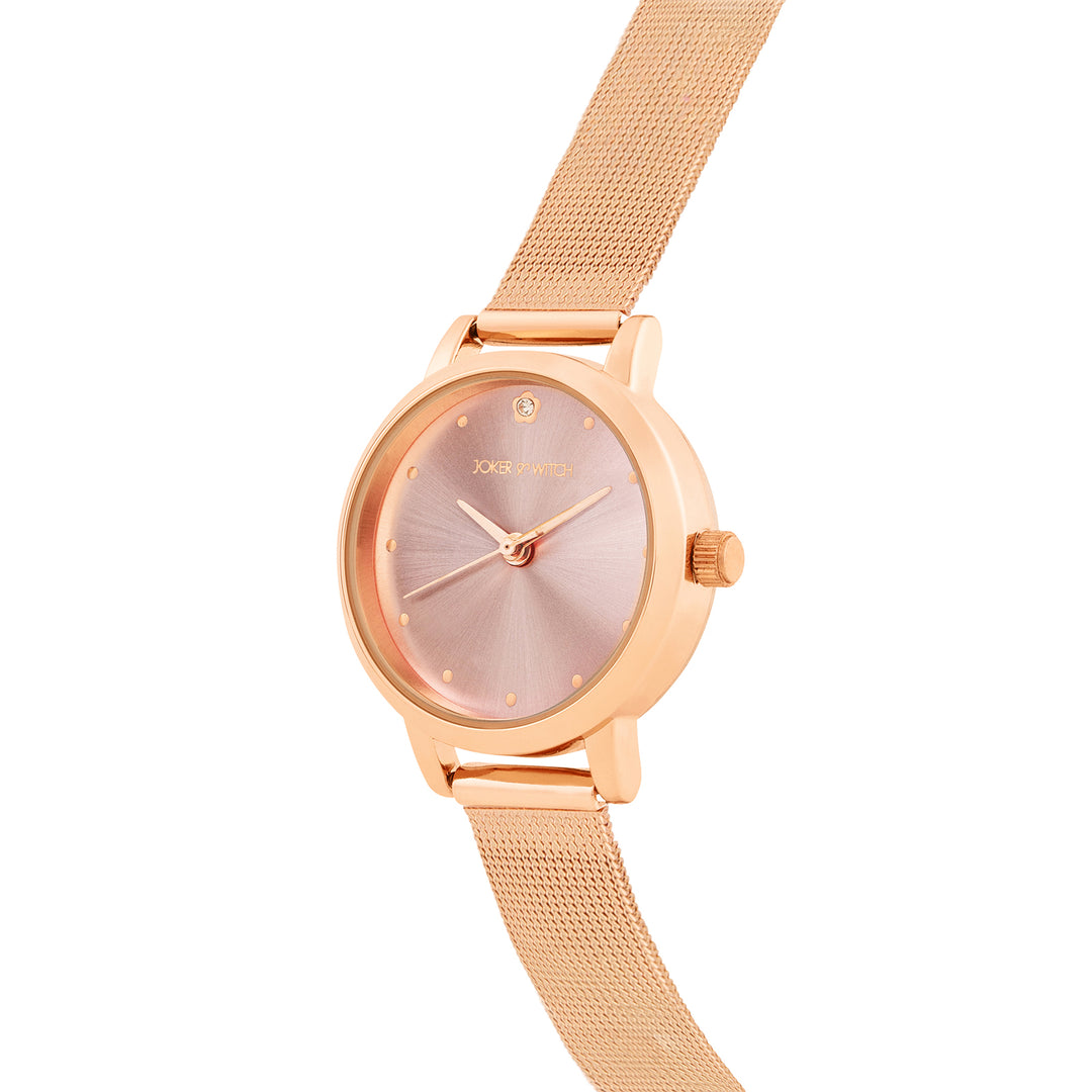 Zenith Pink Small Dial Rose Gold Mesh Strap Women's Watch