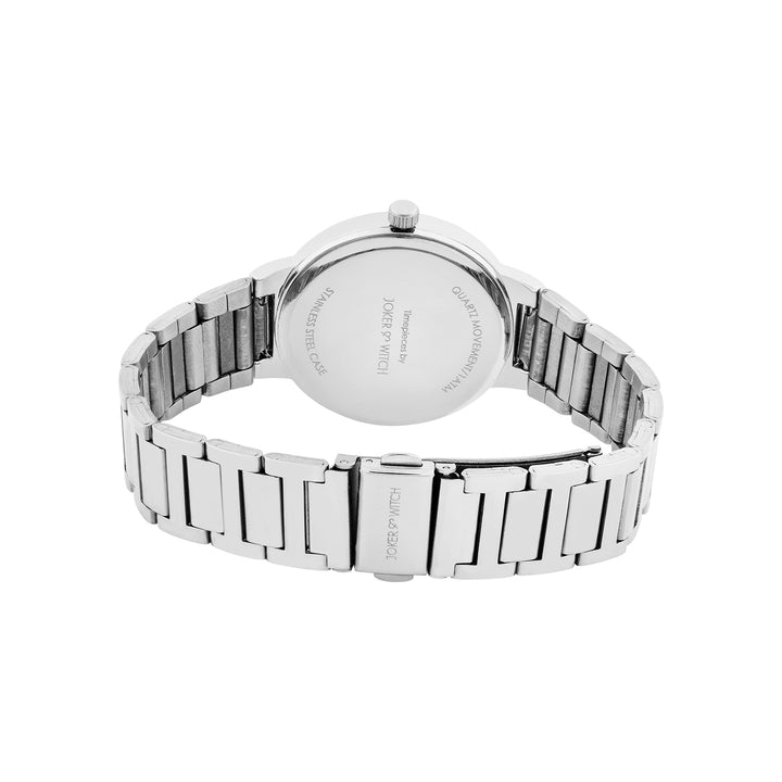 Mirage Black Medium Dial Silver Linked Chain Strap Women's Watch