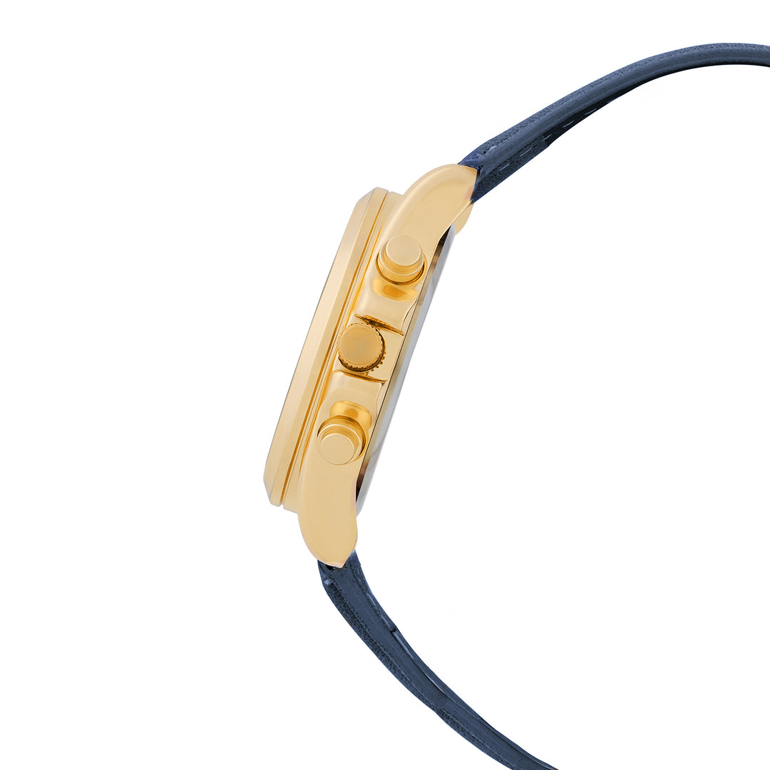 Soleil Blue Medium Dial PU Strap Women's Watch