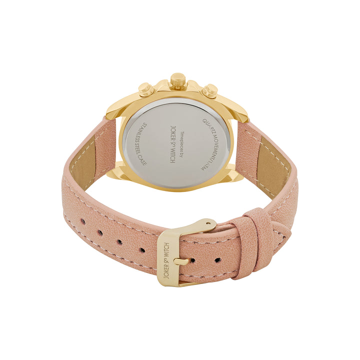 Soleil Pink Medium Dial PU Strap Women's Watch