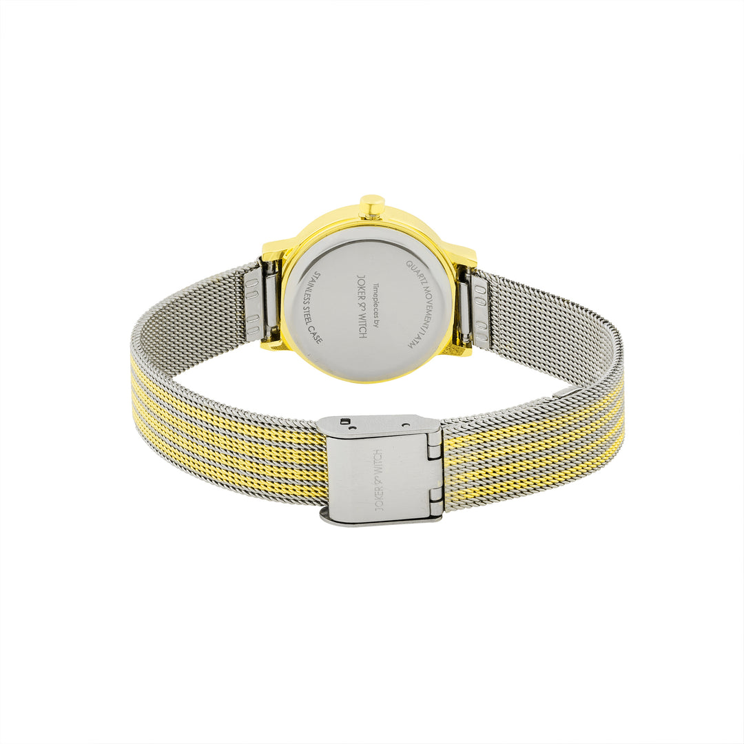 Serena Olive Mini Dial Dual Tone Mesh Strap Women's Watch