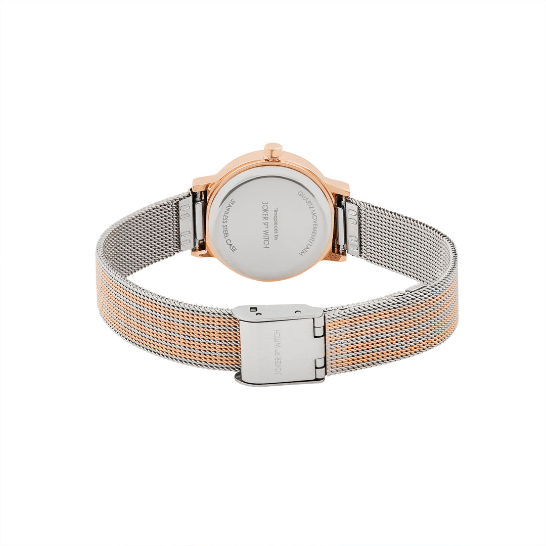 Serena Blue Mini Dial Dual Tone Mesh Strap Women's Watch