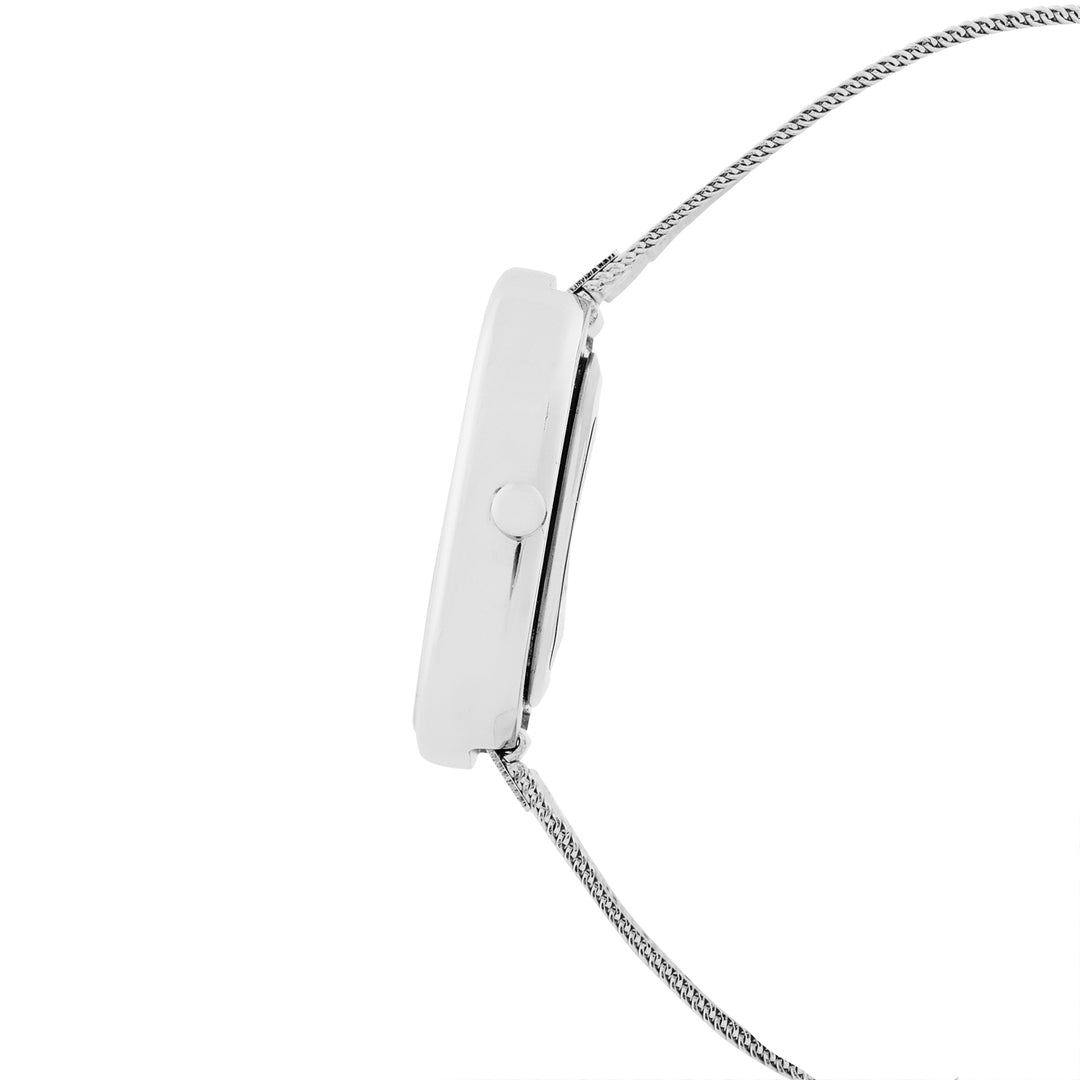 Enola Silver Small Oval Dial Mesh Strap Women's Watch