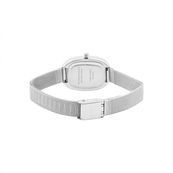 Enola Silver Small Oval Dial Mesh Strap Women's Watch
