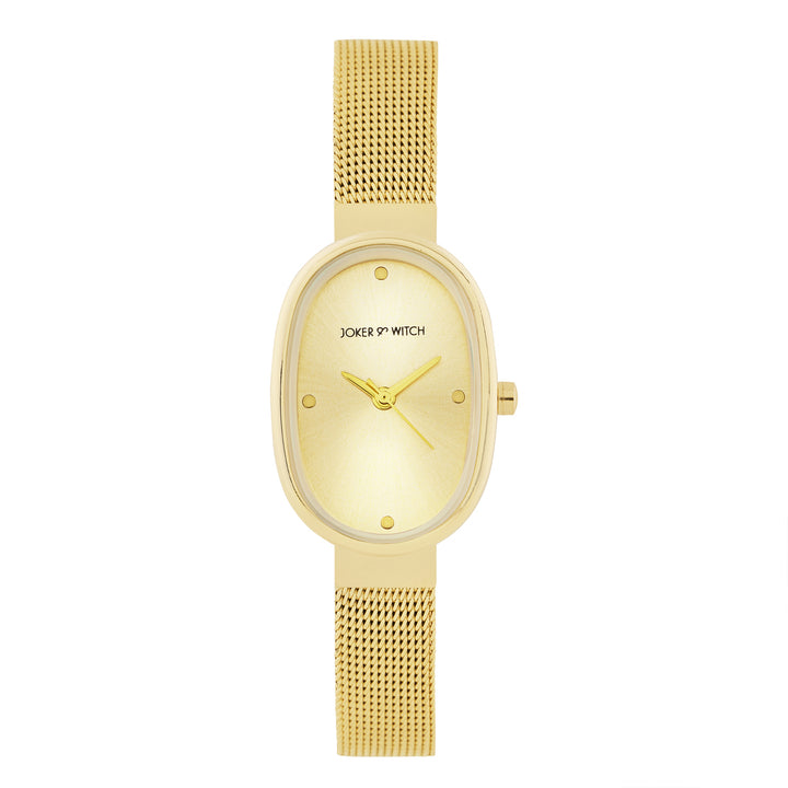 Enola Gold Small Oval Dial Mesh Strap Women's Watch