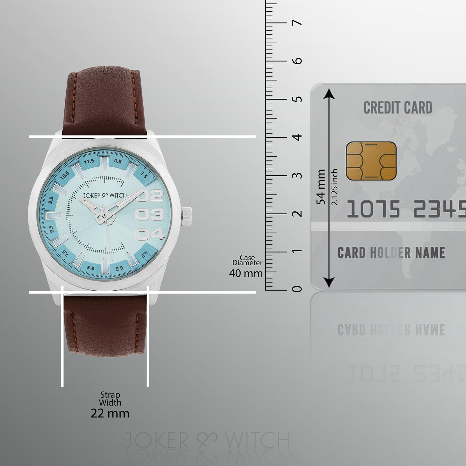 Shop Online Kodiak Men's Silver Watch with a Dark Brown Leather