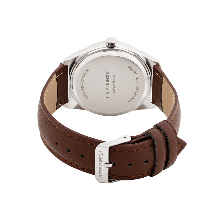 Kodiak Blue Large Dial Brown PU Strap Men's Watch