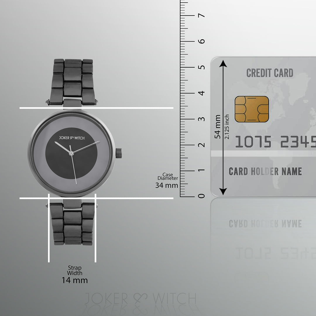 Liora Black Medium Dial Linked Chain Strap Women's Watch