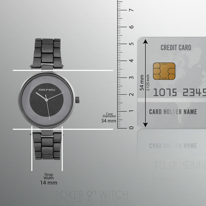 Liora Black Medium Dial Linked Chain Strap Women's Watch