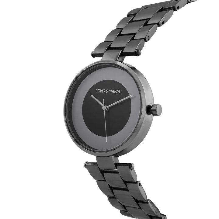 Liora Black Medium Dial Linked Chain Strap Women's Watch