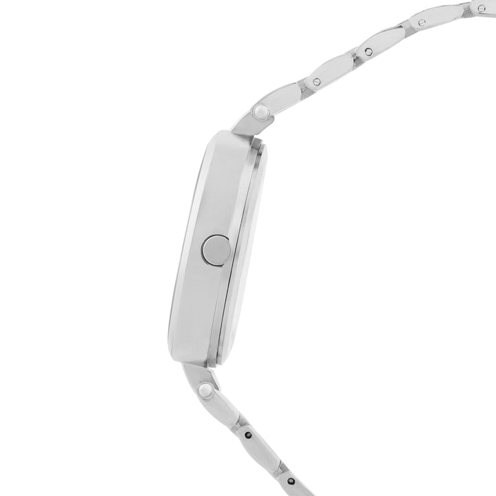 Liora Black Medium Dial Silver Linked Chain Strap Women's Watch