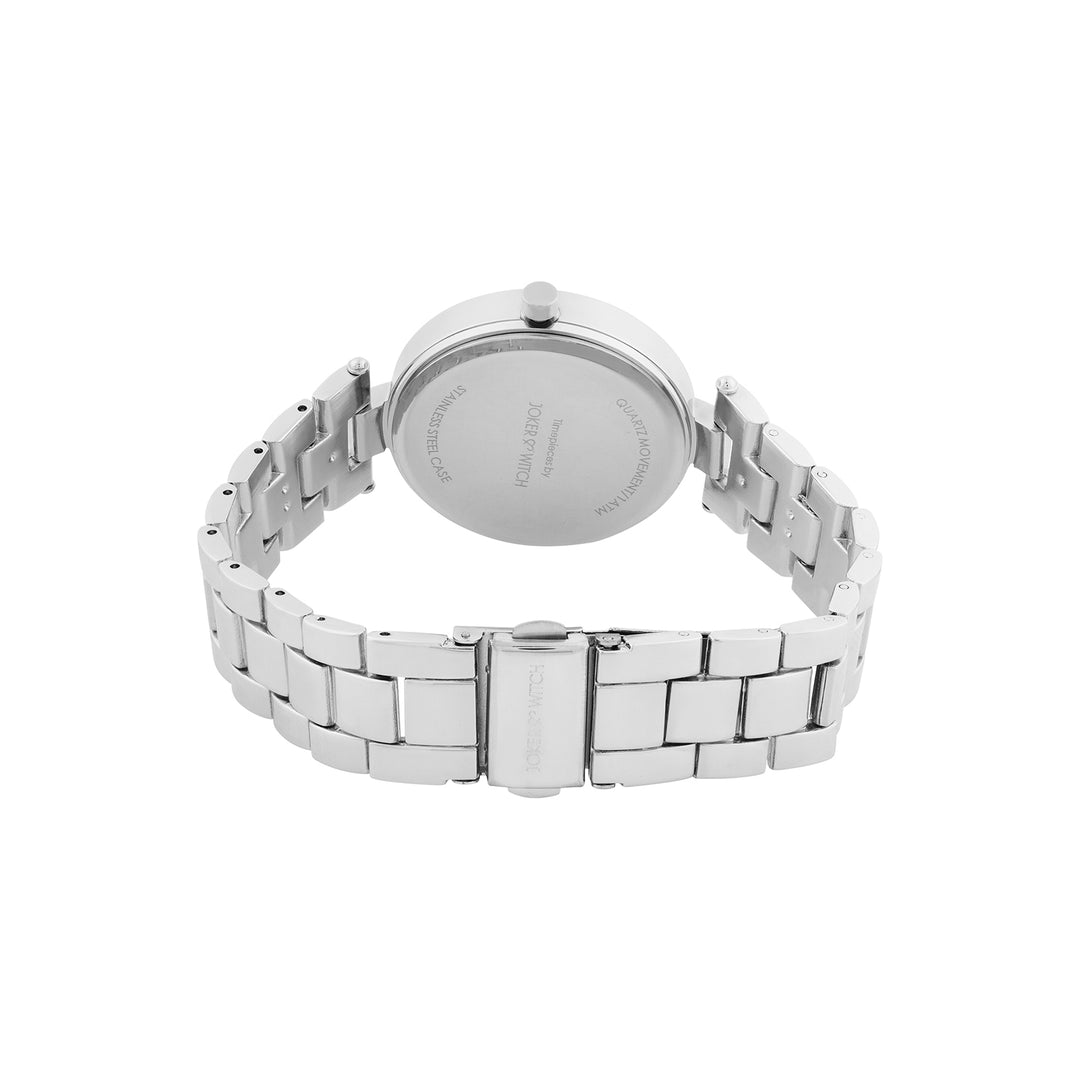 Liora Black Medium Dial Silver Linked Chain Strap Women's Watch