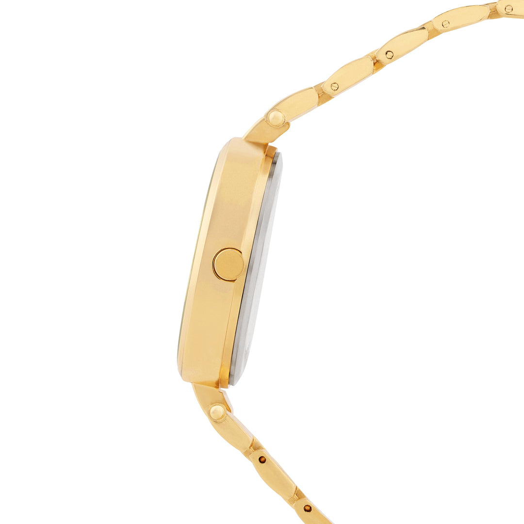 Liora Gold Medium Dial Linked Chain Strap Women's Watch