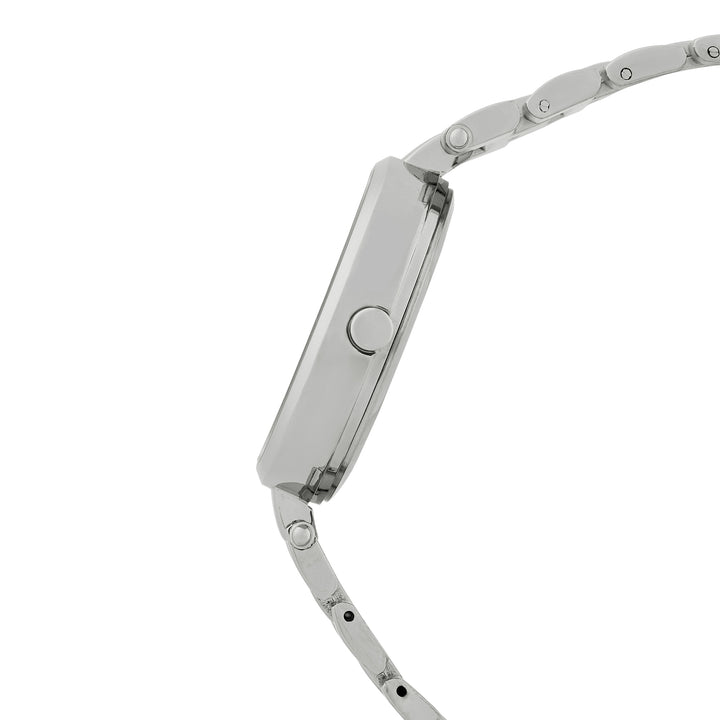 Madonna Silver Medium Rhinestone Dial Linked Chain Strap Women's Watch