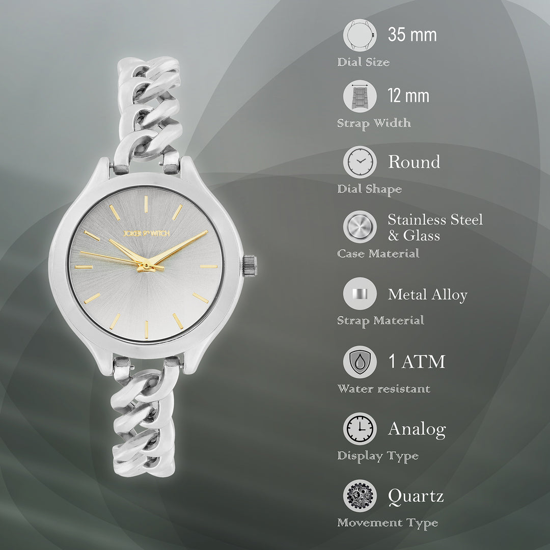 Althea Silver Medium Dial Bracelet Strap Women's Watch