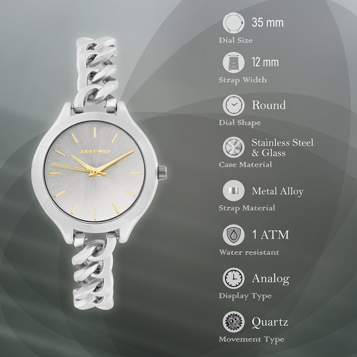 Althea Silver Medium Dial Bracelet Strap Women's Watch