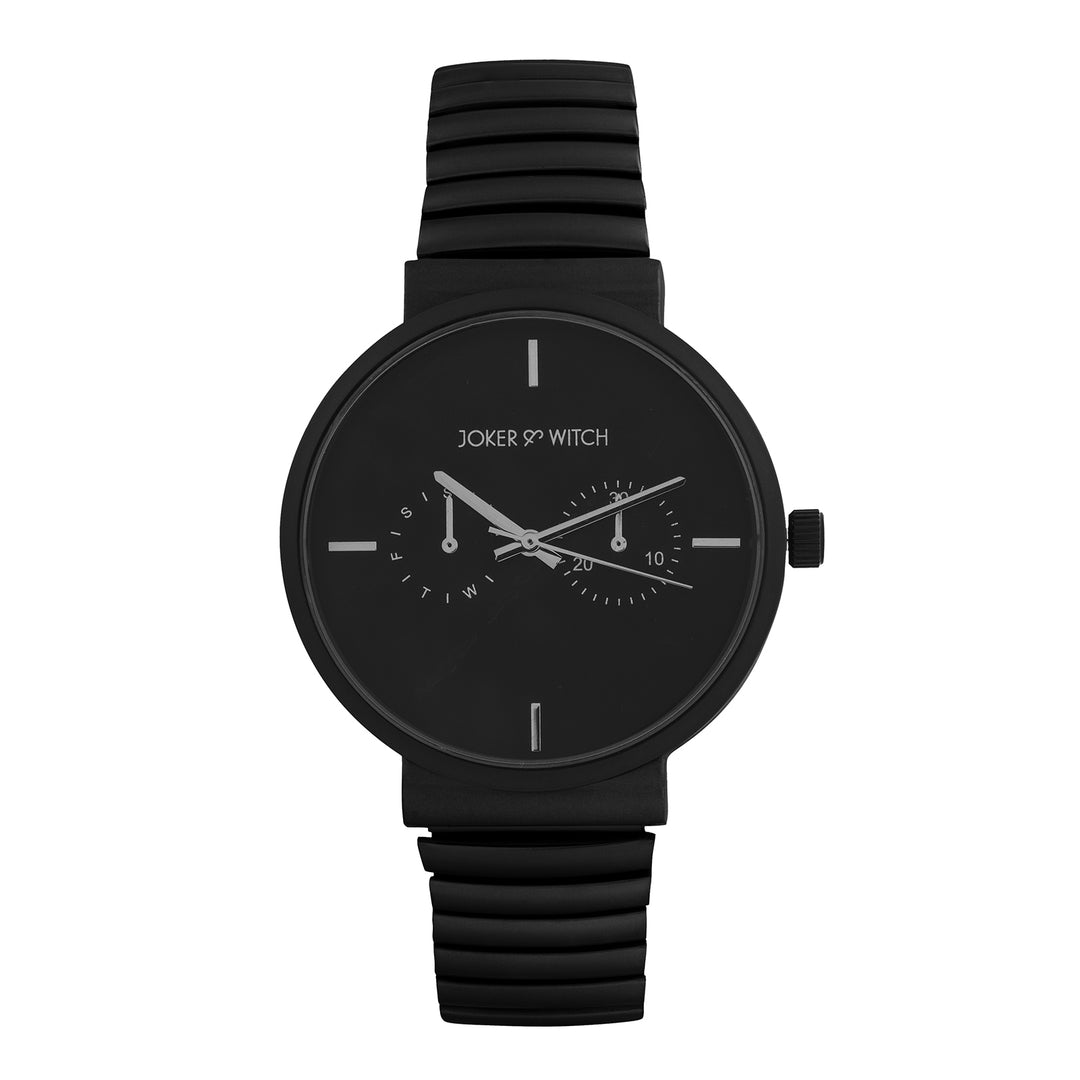 Airo Black Large Dial Linked Chain Strap Unisex Watch