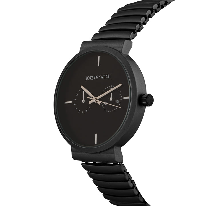 Airo Black Large Dial Linked Chain Strap Unisex Watch