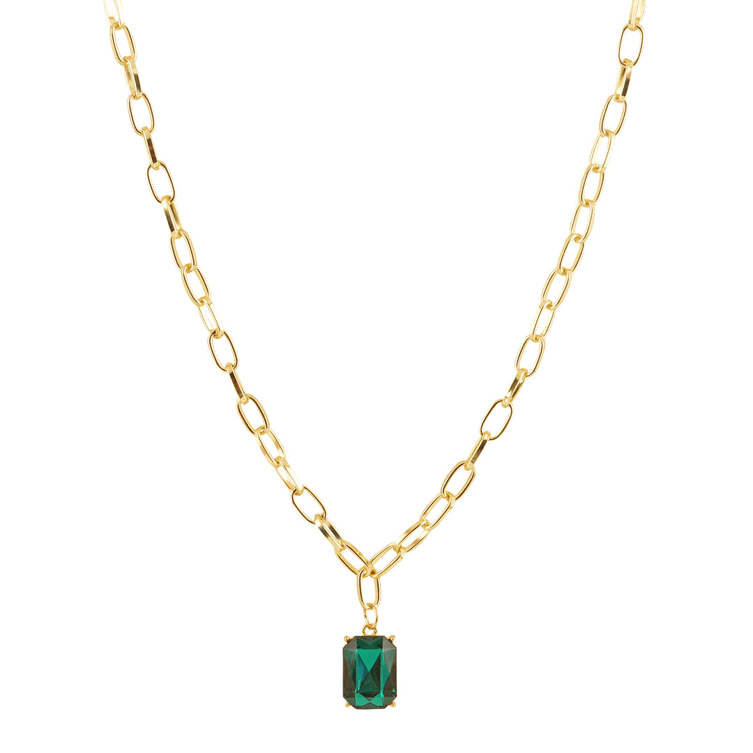 Bewitched Bridget Emerald Green Stone Pendant