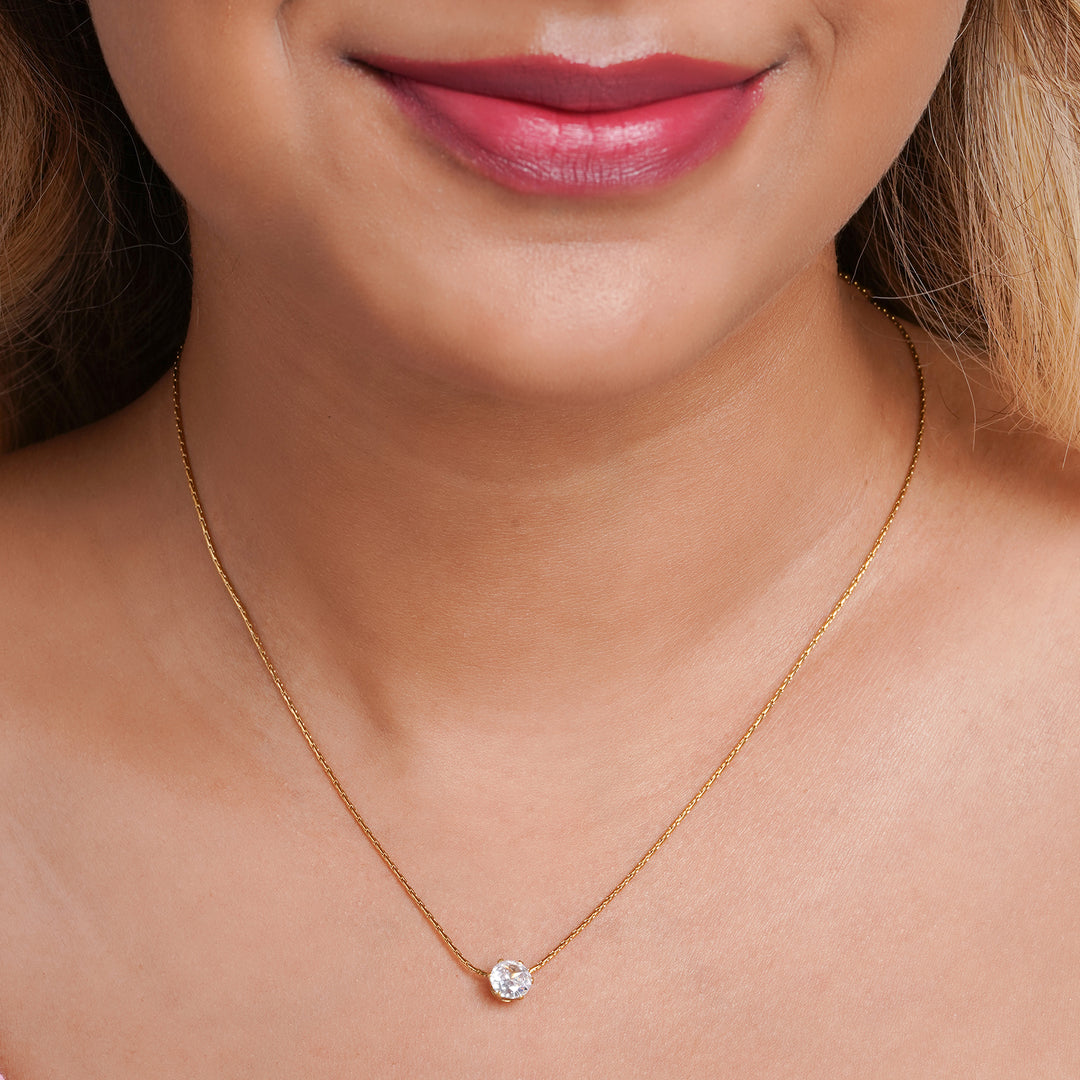 Bewitched Sincasa Dainty Stone Gold Pendant