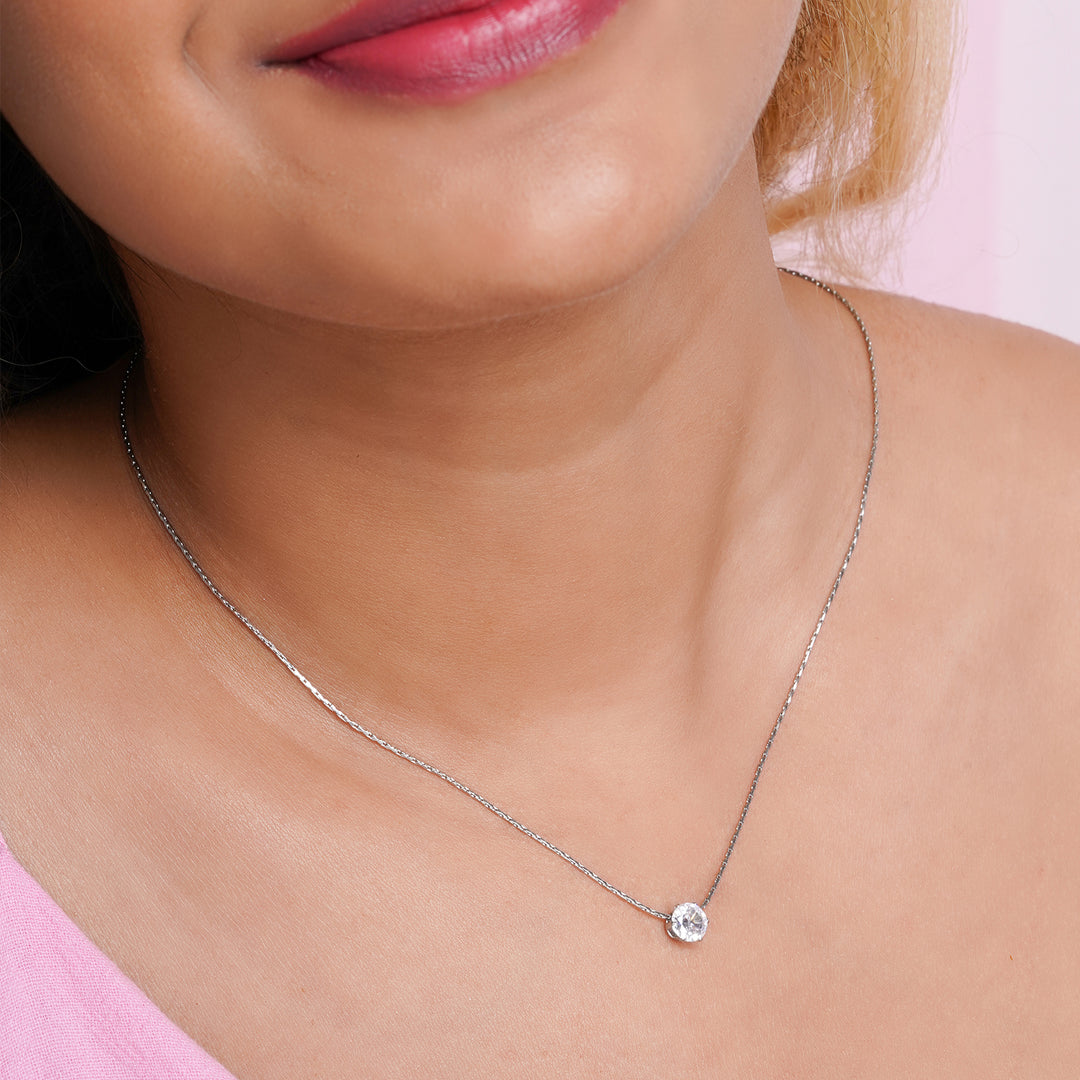 Bewitched Sincasa Dainty Stone Silver Pendant