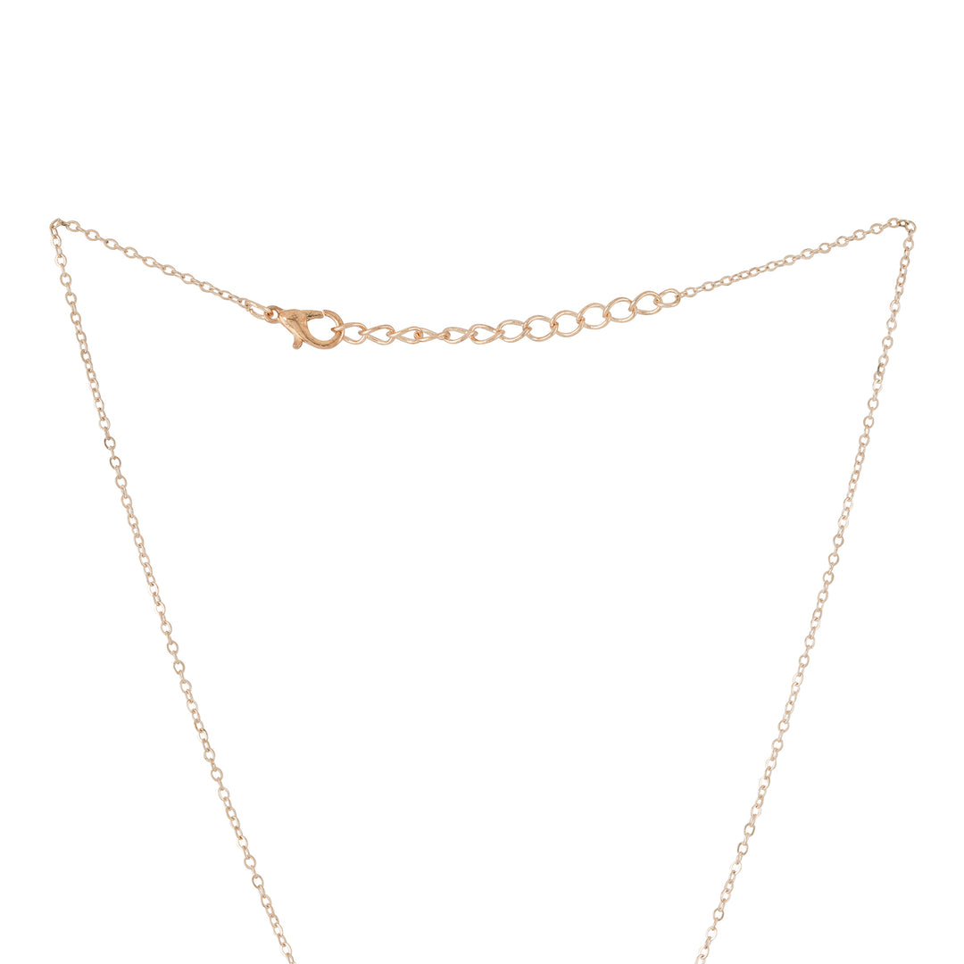 Bewitched Kirata Rosegold Rhinestone Butterfly Pendant Necklace