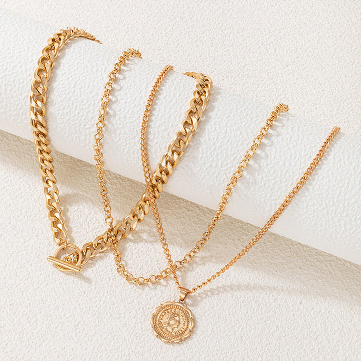 Bewitched Denerys Layered Chunky Pendant Choker Necklace