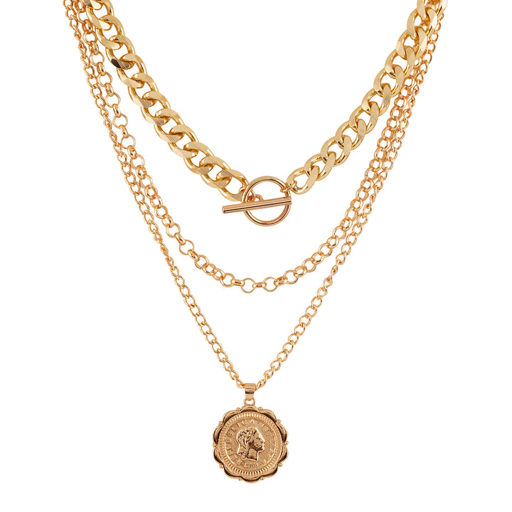 Bewitched Denerys Layered Chunky Pendant Choker Necklace