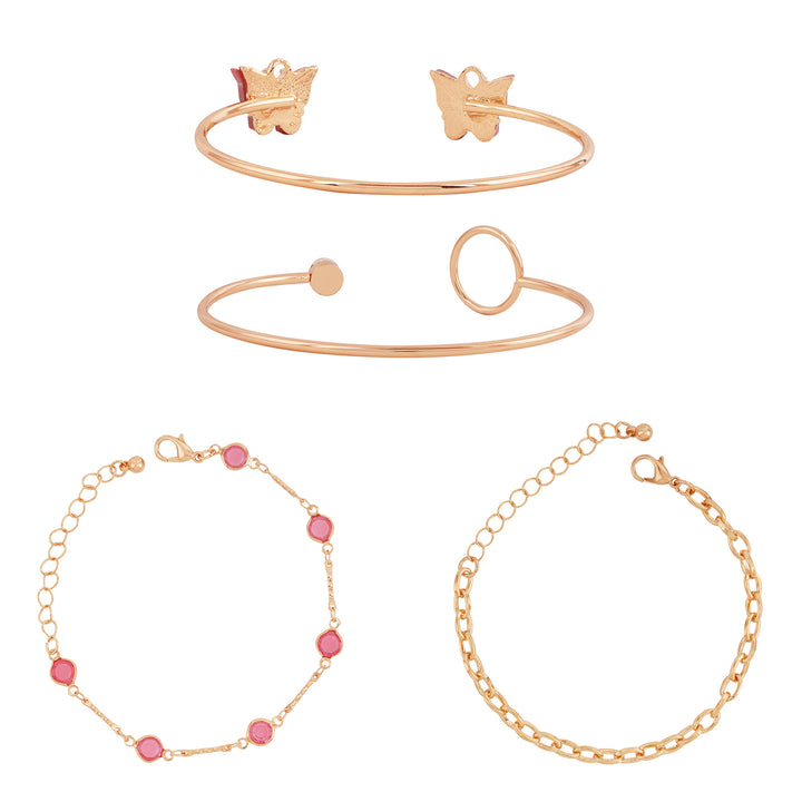 Bewitched Analeese Gold and Pink Charms Bracelet Stack