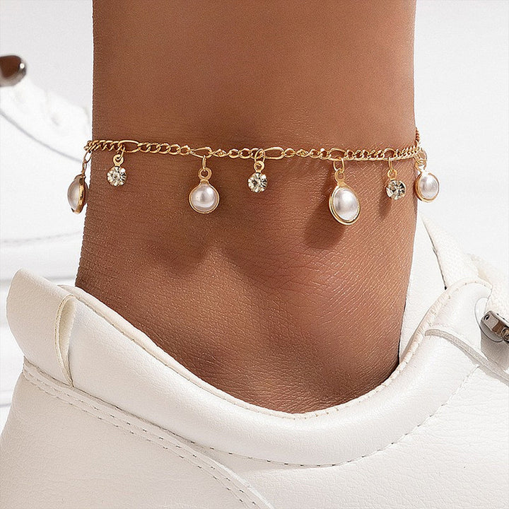 Bewitched Mariam Gold and Pearl Anklet