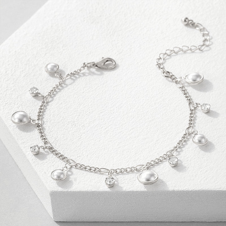 Bewitched Mariam Silver and Pearl Anklet