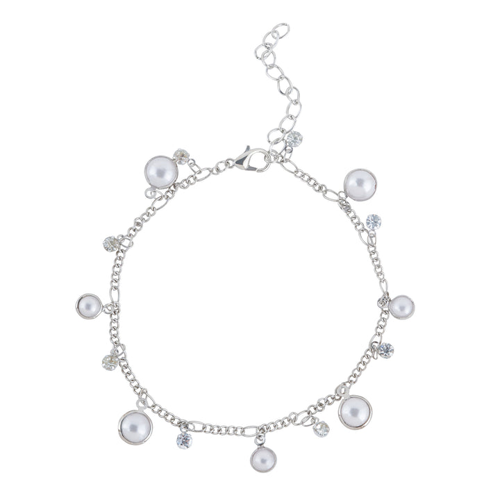 Bewitched Mariam Silver and Pearl Anklet
