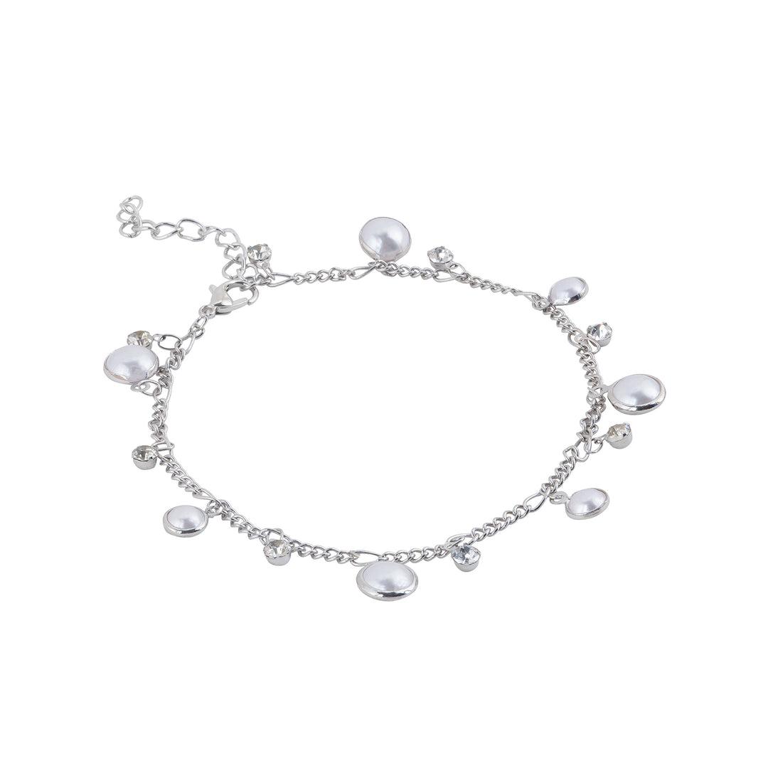 Bewitched Mariam Silver and Pearl Anklet