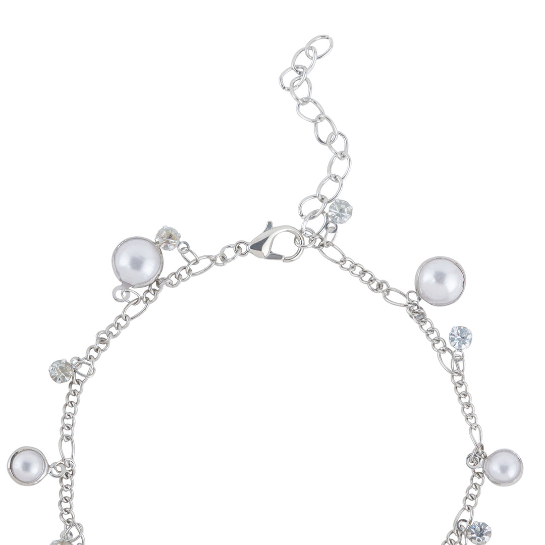 Bewitched Mariam Silver and Pearl Anklet