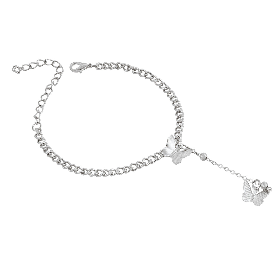 Bewitched Sabrina Butterfly Charm Silver Hand chain Bracelet
