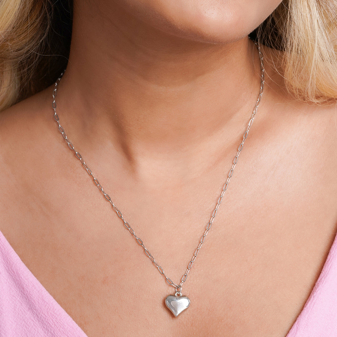 Bewitched Gilmore Dainty Heart Pendant Silver Necklace