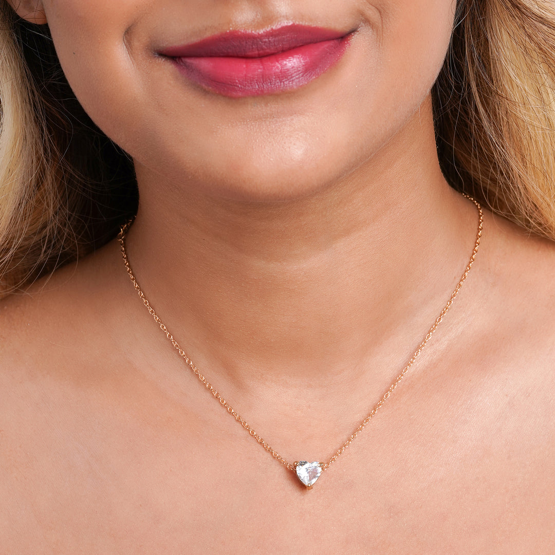 Bewitched Jaqleen Dainty Rhinestone Gold Necklace