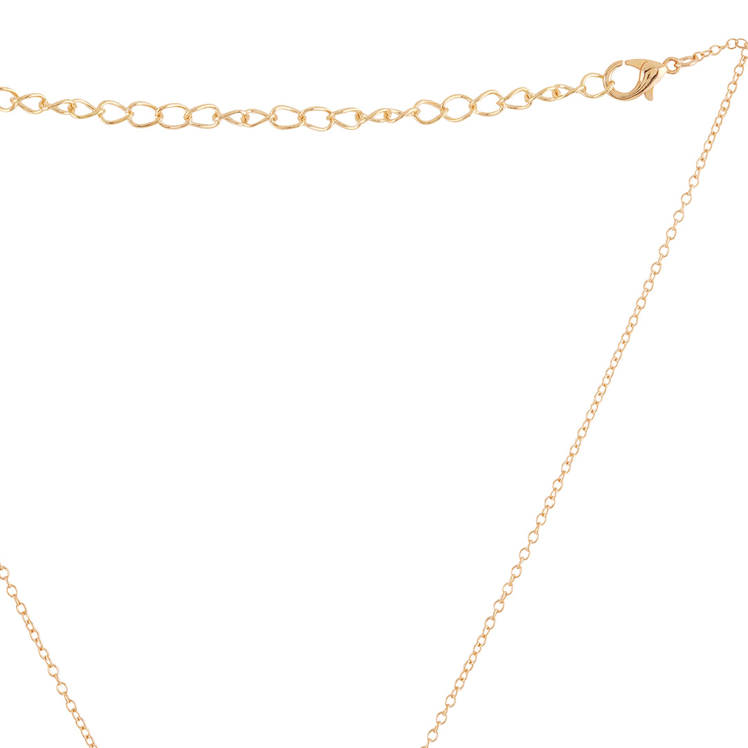 Bewitched Jaqleen Dainty Rhinestone Gold Necklace