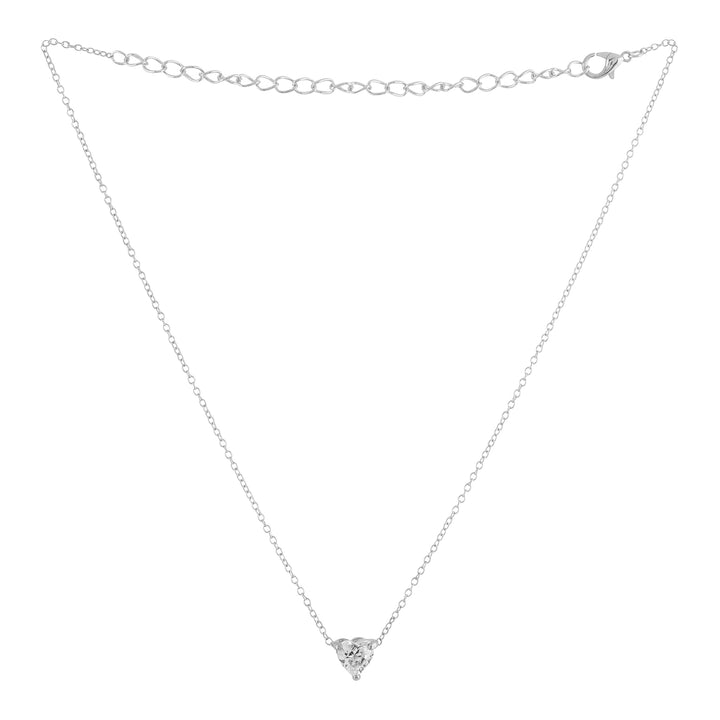 Bewitched Jaqleen Dainty Rhinestone Silver Necklace