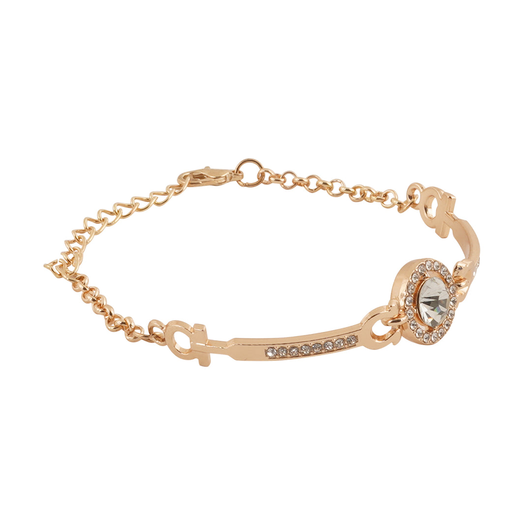 Bewitched Kimi Rhinestone Gold Bracelet