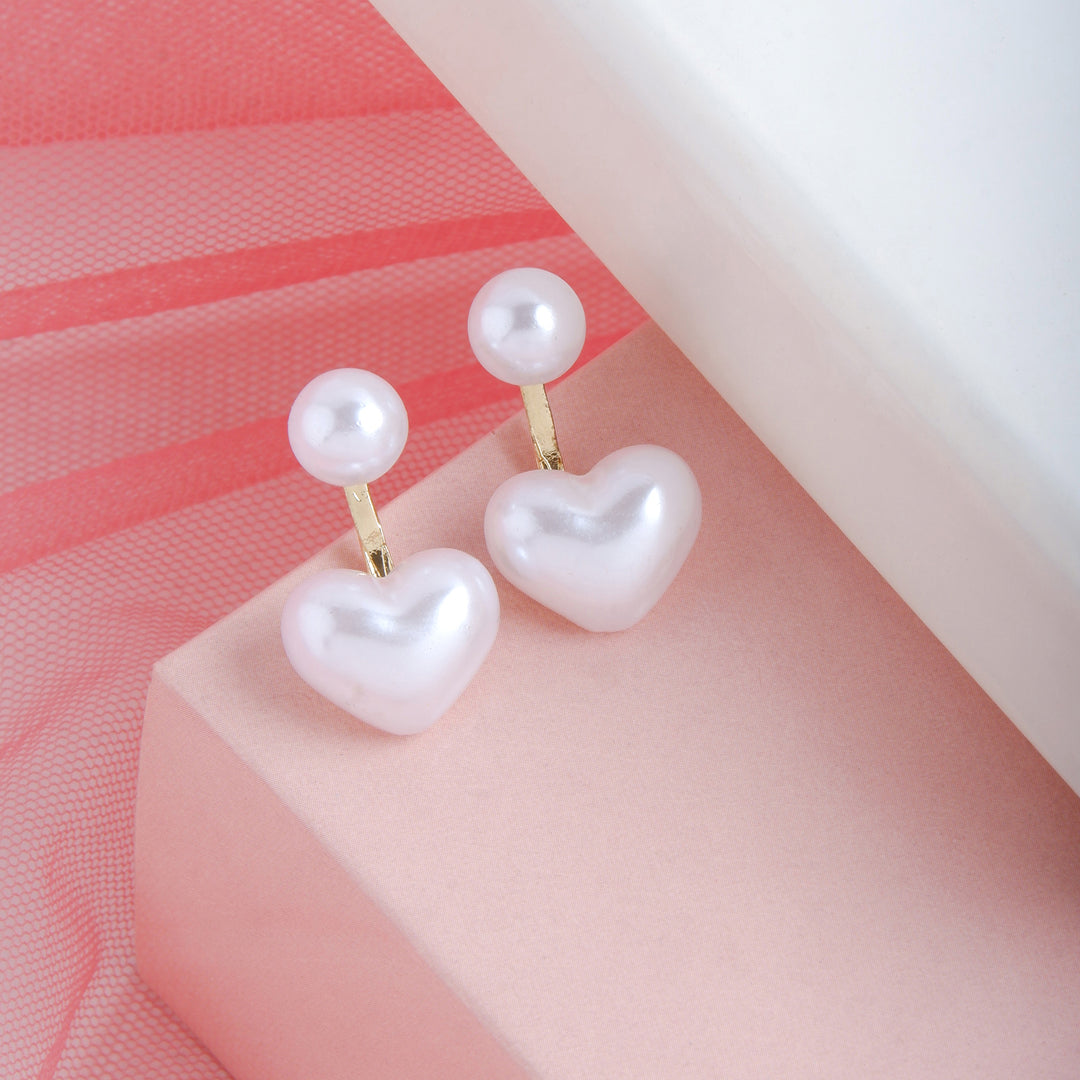 Bewitched Dasie Pearl Heart Drop Earrings