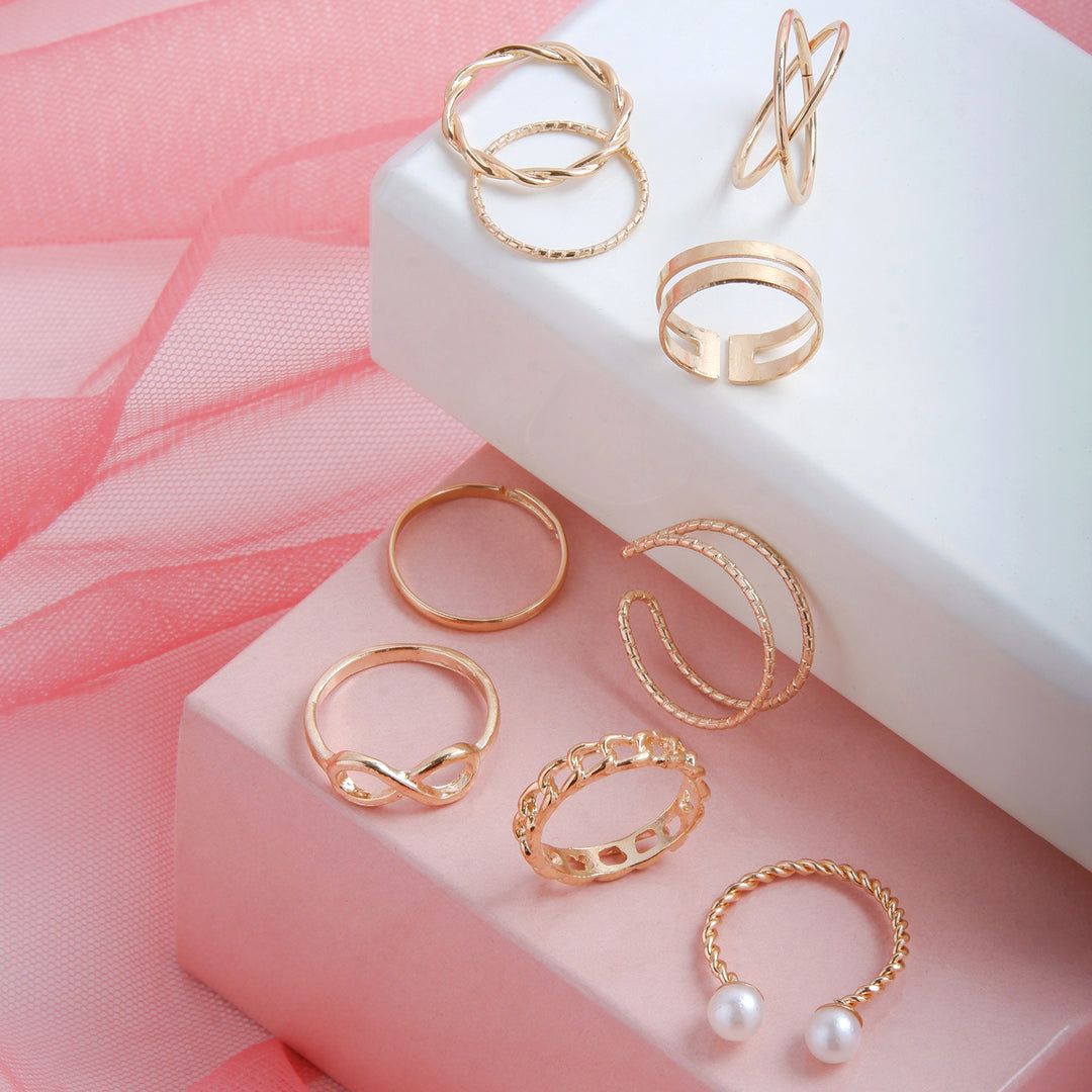 Bewitched Norine Gold Ring Stack