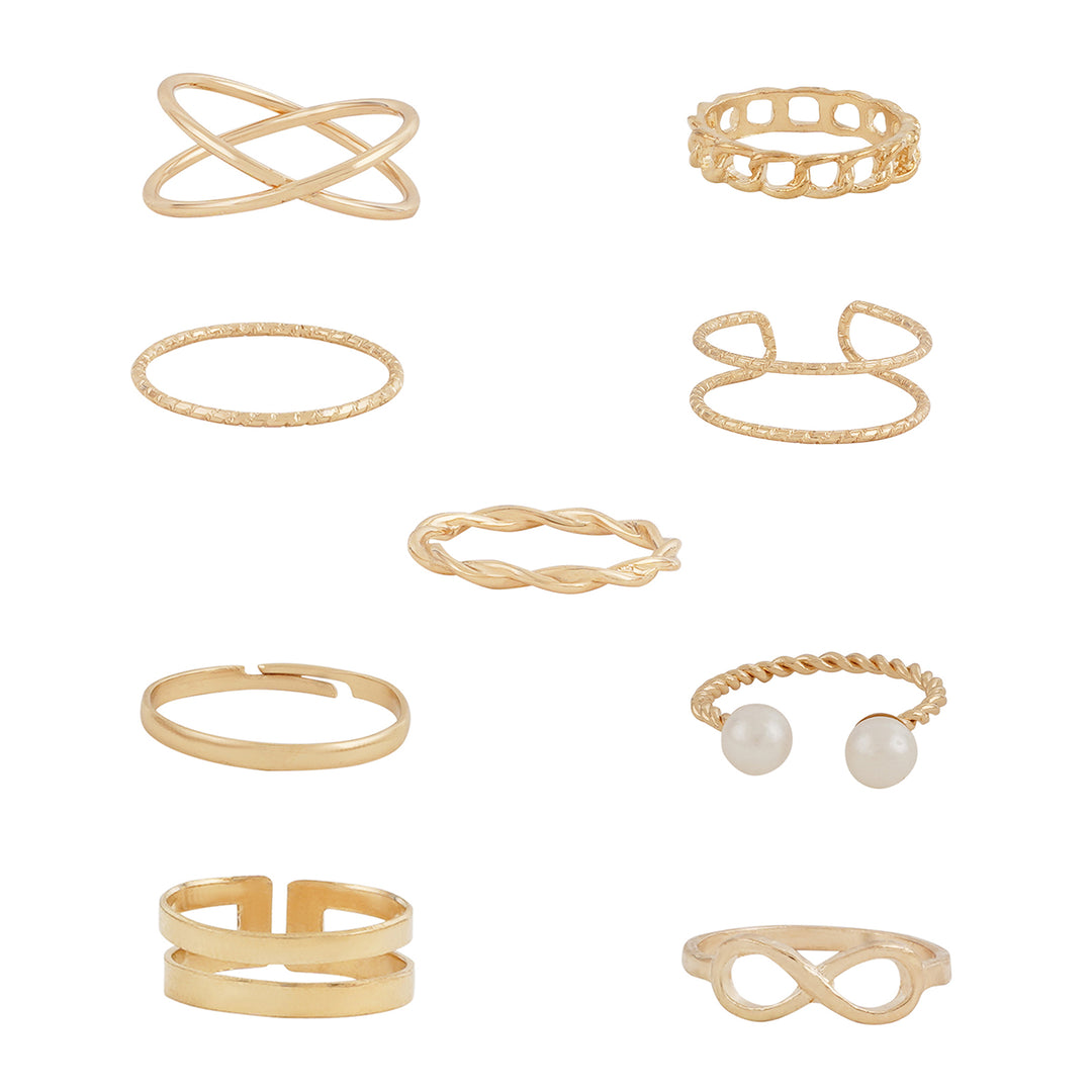 Bewitched Norine Gold Ring Stack
