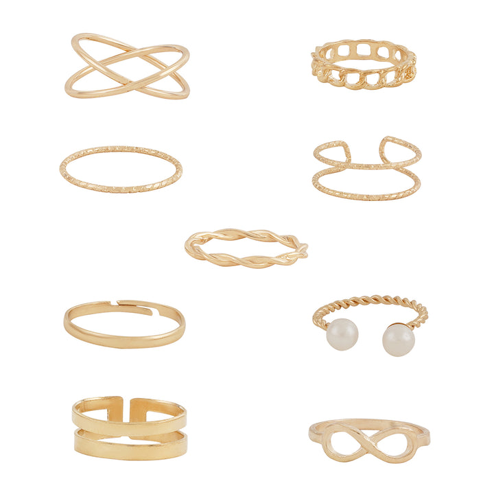 Bewitched Norine Gold Ring Stack