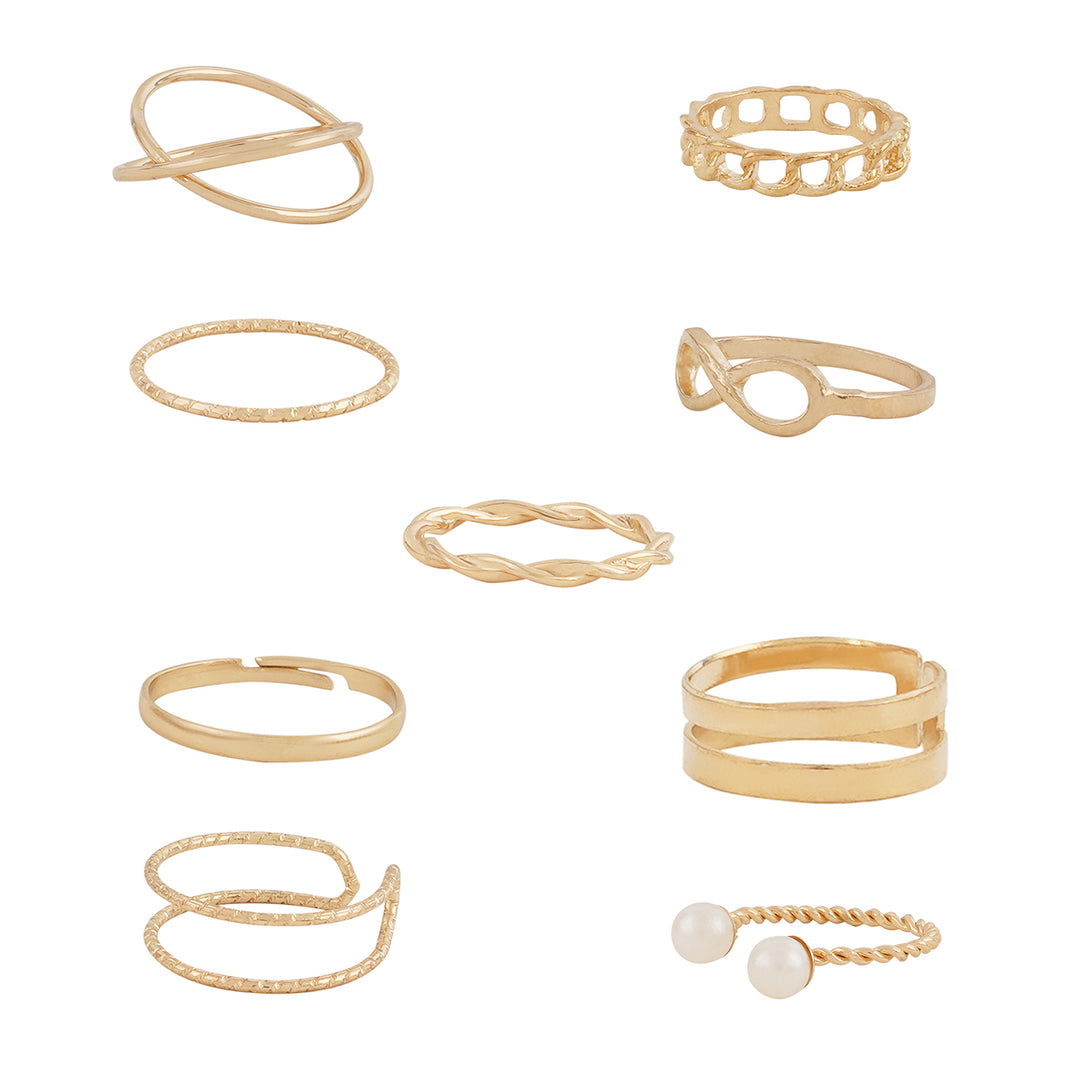 Bewitched Norine Gold Ring Stack