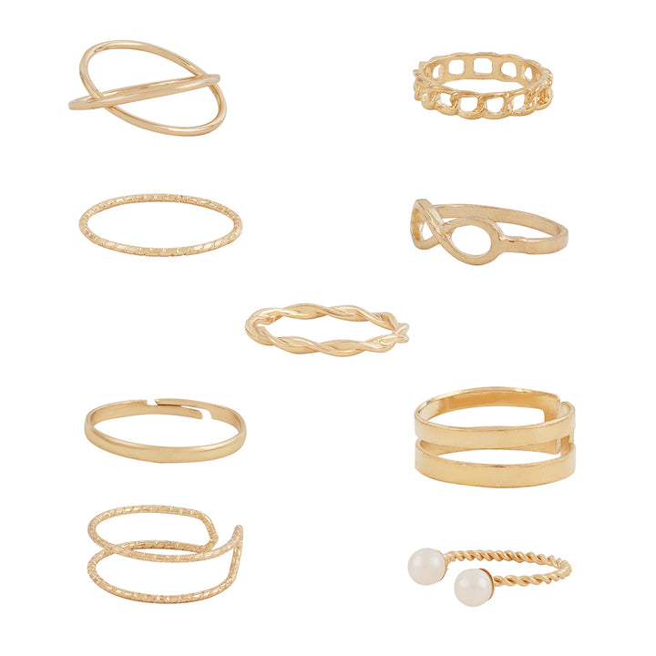 Bewitched Norine Gold Ring Stack