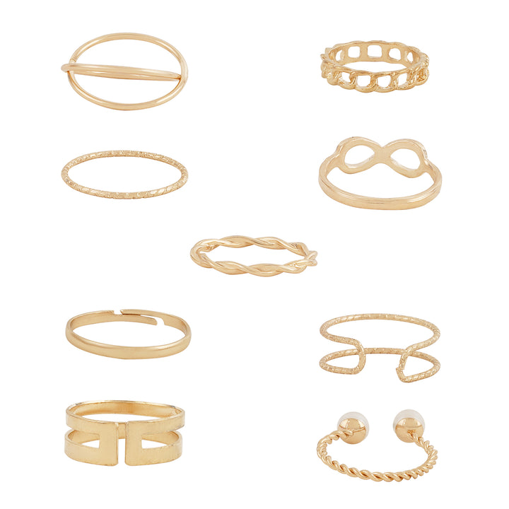 Bewitched Norine Gold Ring Stack